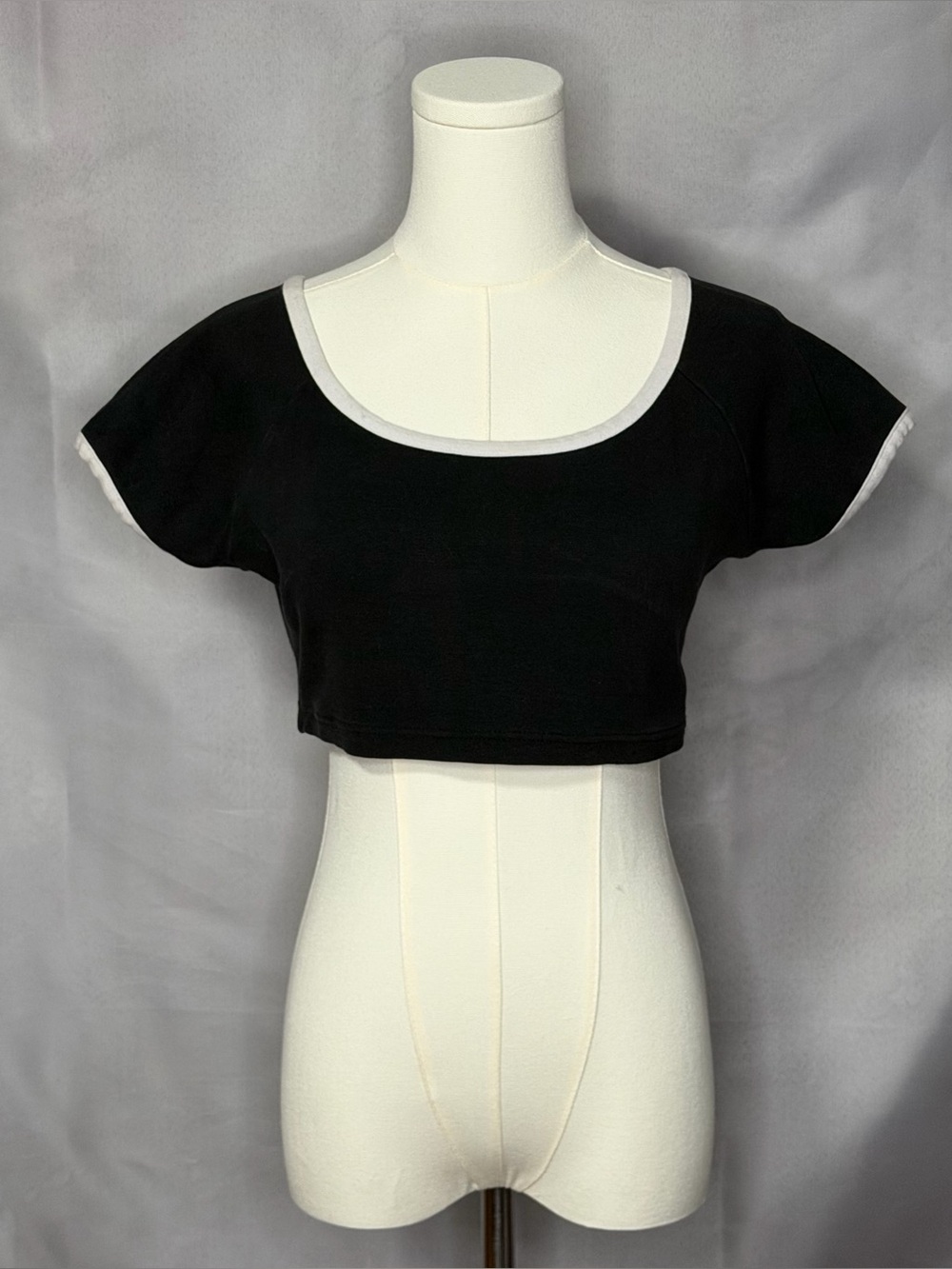 She Said Black Cropped Ringer Tee Y2K Vintage